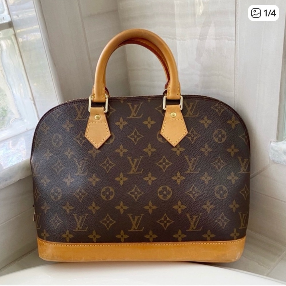 Louis Vuitton Brown and Tan Monogram Satchel